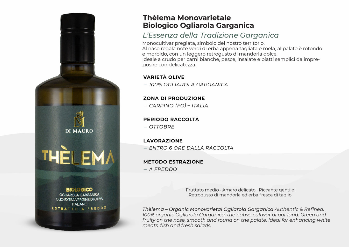 Thèlema Biologico Monocultivar Ogliarola Garganica - 500ml
