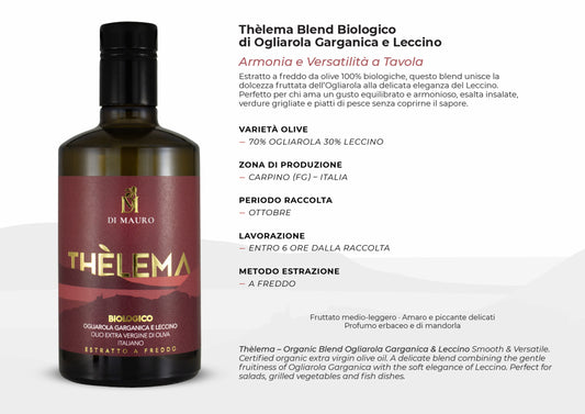 Thèlema Biologico Blend Ogliarola Garganica e Leccino - 250ml - PREORDINE