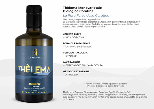 Thèlema Biologico Monocultivar Coratina - 250ml - PREORDINE